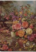 Floral, beautiful classical still life of flowers.081